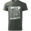 1973 v kocke - Klasické pánske tričko vyššej gramáže - XL ( Tm. bridlica (šedozelená) ) 1973 v kocke - Klasické pánske tričko vyššej gramáže - XL ( Tm. bridlica (šedozelená) )