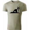 T-ričko Boston Terrier pánske tričko Farba trička: Svetlá Khaki, Veľkosť: S T-ričko Boston Terrier pánske tričko Farba trička: Svetlá Khaki, Veľkosť: S