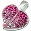 Strieborný prívesok Swarovski komponent 925/1000 ( srdce napul 011) Strieborný prívesok Swarovski komponent 925/1000 ( srdce napul 011)
