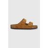 Semišové šľapky Birkenstock Arizona pánske, hnedá farba, 1027082 Semišové šľapky Birkenstock Arizona pánske, hnedá farba, 1027082