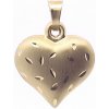Šperk Holíč Prívesok gravírované zlaté srdiečko matné ZPV18