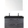 Kúpeľňová zostava Sanox Seville prírodný kameň zrkadlo 100 cm 2 otvory antracit Kúpeľňová zostava Sanox Seville prírodný kameň zrkadlo 100 cm 2 otvory antracit