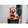 Dekorácia MagicHome Vianoce, Santa s darčekmi a medvedíkom, červený, 30 cm Dekorácia MagicHome Vianoce, Santa s darčekmi a medvedíkom, červený, 30 cm