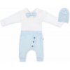 Baby Nellys 3-dielna sada Hubert, body s motýlikom, tepláčiky a čiapka - sv. modrá, veľ.92 Baby Nellys 3-dielna sada Hubert, body s motýlikom, tepláčiky a čiapka - sv. modrá, veľ.92