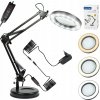 LED LAMPA KOZMETICKÁ S LUPU ZVÄČŠOVACIE SKLO KRESLIACA STOLNÁ LAMPA LED LAMPA KOZMETICKÁ S LUPU ZVÄČŠOVACIE SKLO KRESLIACA STOLNÁ LAMPA