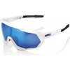 100% Speedcraft, okuliare - Matte White - HiPER Blue Multilayer Mirror Lens 100% Speedcraft, okuliare - Matte White - HiPER Blue Multilayer Mirror Lens