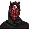 Lesklá maska čerta s kapucňou