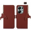 Peňaženkové kožené puzdro Genuine RFID na Xiaomi Redmi Note 13 4G - Kávová Peňaženkové kožené puzdro Genuine RFID na Xiaomi Redmi Note 13 4G - Kávová