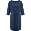 Bellybutton tehotenské šaty po kolená s 3/4 rukávmi modré