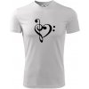 Husľový kľúč srdce - Pánske tričko Fantasy športové - XL ( Biela ) Husľový kľúč srdce - Pánske tričko Fantasy športové - XL ( Biela )