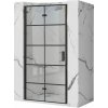 Rea Molier, skladacie sprchové dvere 80x190cm do otvoru, 6mm číre sklo, čierny profil, KPL-K9537 Rea Molier, skladacie sprchové dvere 80x190cm do otvoru, 6mm číre sklo, čierny profil, KPL-K9537