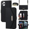 AppleKing flipové puzdro s popruhom v štýle listovej kabelky pre iPhone 11 Pro Max - čierne - možnosť vrátiť tovar ZADARMO do 30tich dní AppleKing flipové puzdro s popruhom v štýle listovej kabelky pre iPhone 11 Pro Max - čierne - možnosť vrátiť tovar ZADARMO do 30tich dní