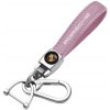 Prívesok na kľúče PORSCHE ružová koža