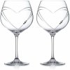 Diamante Poháre na gin Hearts s kryštálmi Swarovski 2 x 640 ml