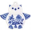 Cibulák – Vianočná ozdoba sovička 8,5 cm – Originálny cibuľový porcelán Cibulák – Vianočná ozdoba sovička 8,5 cm – Originálny cibuľový porcelán