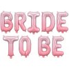 PartyDeco Fóliový balón Bride To Be - Satin pink 340 x 35 cm