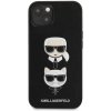 Karl Lagerfeld PU Saffiano Karl and Choupette Heads pro iPhone 13 čierne