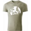 T-ričko Forest pánske tričko Farba trička: Svetlá Khaki, Farba potlače: Biela, Veľkosť: 4XL T-ričko Forest pánske tričko Farba trička: Svetlá Khaki, Farba potlače: Biela, Veľkosť: 4XL