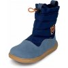 Chlapčenské zimné barefoot topánky s membránou Bugga RUBA Blue B00197-04
