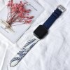 MojRemienok.sk Kožený náhradný remienok pre Apple Watch 42 mm/44 mm/45 mm/46 mm/49 mm Farba: tmavo modrá a biela so vzorom MojRemienok.sk Kožený náhradný remienok pre Apple Watch 42 mm/44 mm/45 mm/46 mm/49 mm Farba: tmavo modrá a biela so vzorom