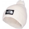 The North Face LOGO BOX POM beanie biela čierna