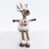 Eurolamp Vianočná dekorácia osvetlený sediaci jeleň s ružovou čiapkou 12 x 11 x 44 cm 1 ks
