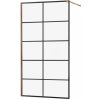 MEXEN/S - KIOTO Sprchová zástena WALK-IN 80x200 cm 8 mm, růžové zlato, čierny vzor 1 800-080-101-60-77 MEXEN/S - KIOTO Sprchová zástena WALK-IN 80x200 cm 8 mm, růžové zlato, čierny vzor 1 800-080-101-60-77