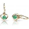 Cutie Jewellery Detské náušnice zo žltého zlata C1943-10-X-1 zelená Cutie Jewellery Detské náušnice zo žltého zlata C1943-10-X-1 zelená