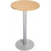 Manutan Barový stôl New Line, buk/strieborný, okrúhla základňa Manutan Barový stôl New Line, buk/strieborný, okrúhla základňa