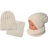 Baby Nellys Zimná čiapka a Nákrčník pudrová Baby Nellys Zimná čiapka a Nákrčník pudrová