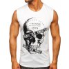 Biele pánske tank top tričko s potlačou Bolf 14807 Biele pánske tank top tričko s potlačou Bolf 14807