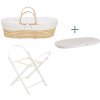 Ahojbaby súprava Mojžišov kôš pre bábätko Corn Natural so skladacím stojanom White, bielym poťahom + matracom zadarmo Ahojbaby súprava Mojžišov kôš pre bábätko Corn Natural so skladacím stojanom White, bielym poťahom + matracom zadarmo