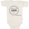 Baby Nellys Body krátky rukáv LOVE Krémová Baby Nellys Body krátky rukáv LOVE Krémová