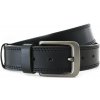 Čierny kožený pánsky opasok s dvojitým šitím Nativid 95 cm Čierny kožený pánsky opasok s dvojitým šitím Nativid 95 cm