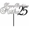 Zápich - Happy Birthday s menom a vekom - bez paličky Zápich - Happy Birthday s menom a vekom - bez paličky