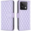 Peňaženkové kožené puzdro Diamond Lattice na Xiaomi Redmi Note 13 - Fialová Peňaženkové kožené puzdro Diamond Lattice na Xiaomi Redmi Note 13 - Fialová