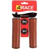Bicyklové rukoväte 4RACE hnedé, imitácia kože, 130mm Bicyklové rukoväte 4RACE hnedé, imitácia kože, 130mm