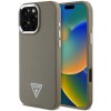 Guess PU Grained Triangle Logo Zadný Kryt pre iPhone 16 Pro Brown 14540455 Guess PU Grained Triangle Logo Zadný Kryt pre iPhone 16 Pro Brown 14540455