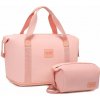 KONO set variabilná cestovná taška a kozmetická taštička - ružová - 26L KONO set variabilná cestovná taška a kozmetická taštička - ružová - 26L