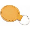 Prívesok na kľúče Kožený 50 mm žltý