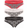Malva klasické bikini nohavičky s čipkou 3596 3 bal MIX
