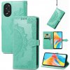 Peňaženkové kožené puzdro Mandala Flower na Oppo A38 - Zelená Peňaženkové kožené puzdro Mandala Flower na Oppo A38 - Zelená