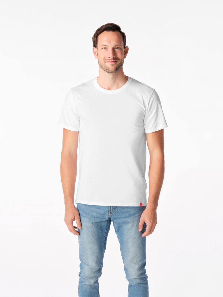 CityZen pánske tričko s okrúhlym výstrihom biele