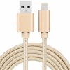 AppleKing opletený dátový a nabíjací kábel USB-A 2.0 / Lightning pre iPhone / iPad / iPod / AirPods - 2 m - zlatý - možnosť vrátiť tovar ZADARMO do 30tich dní AppleKing opletený dátový a nabíjací kábel USB-A 2.0 / Lightning pre iPhone / iPad / iPod / AirPods - 2 m - zlatý - možnosť vrátiť tovar ZADARMO do 30tich dní