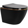 REA WC - CARLO MINI BEZ OKRAJA ČIERNE SO ZLATÝM LEMOM REA WC - CARLO MINI BEZ OKRAJA ČIERNE SO ZLATÝM LEMOM