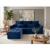 Textilomanie Tmavomodrá rozkladacia rohová pohovka ZENOVA 220x140 cm, obojstranná Textilomanie Tmavomodrá rozkladacia rohová pohovka ZENOVA 220x140 cm, obojstranná