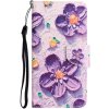 Diárové puzdro na Xiaomi Redmi A1/A2 Fancy fialové kvety Diárové puzdro na Xiaomi Redmi A1/A2 Fancy fialové kvety