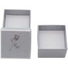 Mareb Darčeková krabička na šperky s motívom ruže 5×5 cm - strieborná Mareb Darčeková krabička na šperky s motívom ruže 5×5 cm - strieborná