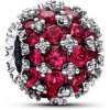Guľatý prívesok PANDORA Trblietavé ružové pavé 792630C03 Guľatý prívesok PANDORA Trblietavé ružové pavé 792630C03