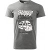 Happy Camper - Klasické pánske tričko vyššej gramáže - 4XL ( Tmavosivý melír ) Happy Camper - Klasické pánske tričko vyššej gramáže - 4XL ( Tmavosivý melír )